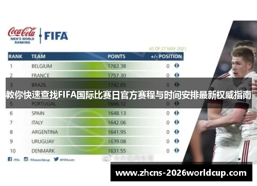 教你快速查找FIFA国际比赛日官方赛程与时间安排最新权威指南